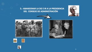 31
5.- ABANDONAR LA DG E IR A LA PRESIDENCIA
DEL CONSEJO DE ADMINISTRACIÓN
 