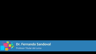 Dr. Fernando Sandoval
Profesor Titular del curso
 