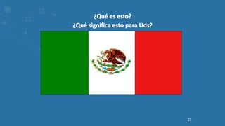 ¿Qué es esto?
¿Qué significa esto para Uds?
15
 