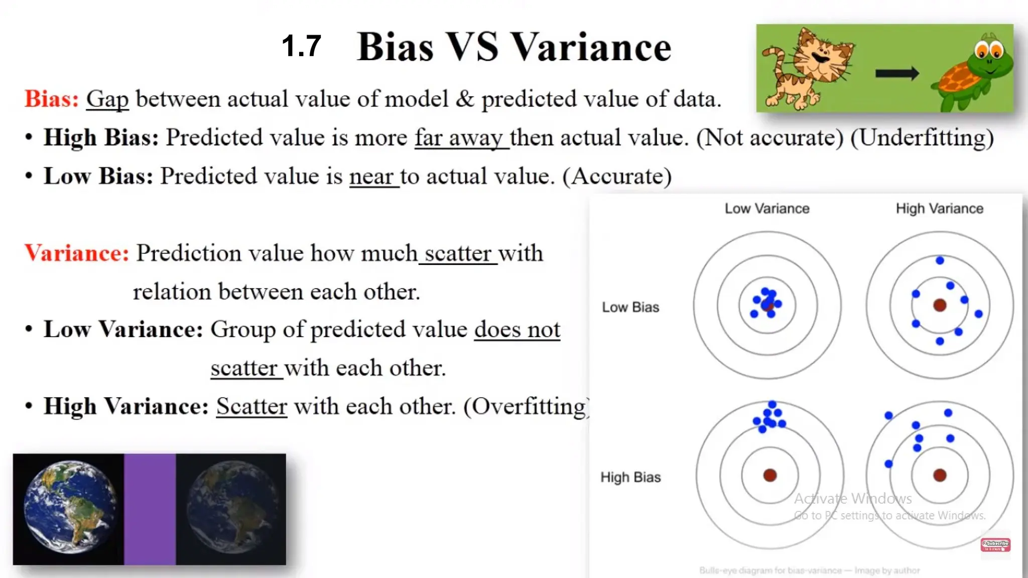 1.7 Bias and Variance 1.7 