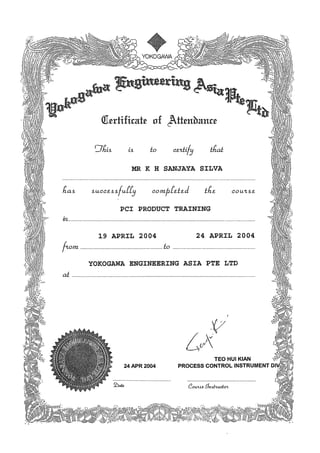 Yokogawa Training Certificate.PDF