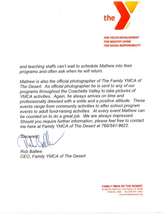 letter of recommendation pt 2 ymca ptcas letter of recommendation