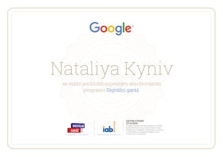 Nataliya Kyniv
27/11/2016
 