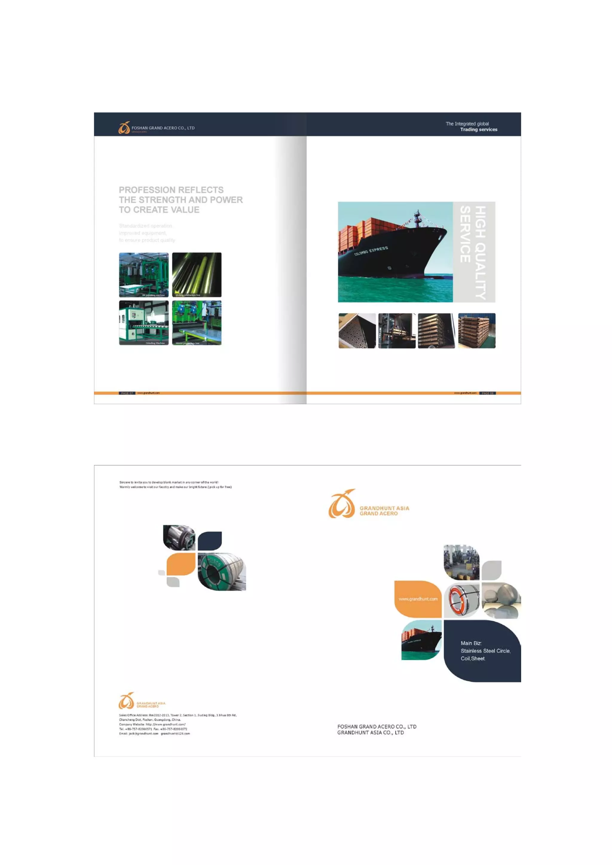Steel Catalog.pdf STAINLESS STEEL PRODUCT CATALOG FROM GRANDHUNT | PDF