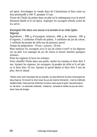L'élevage d'escargot