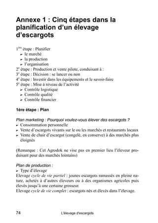 L'élevage d'escargot