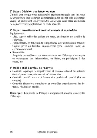 L'élevage d'escargot