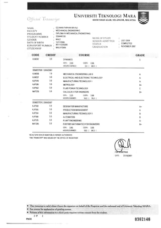 Ezuwan Cert&Transcript