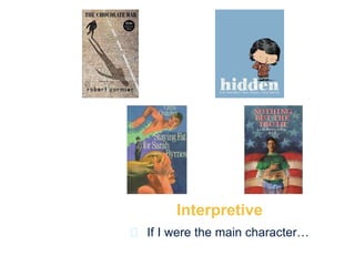 Interpretive
 If I were the main character…
 