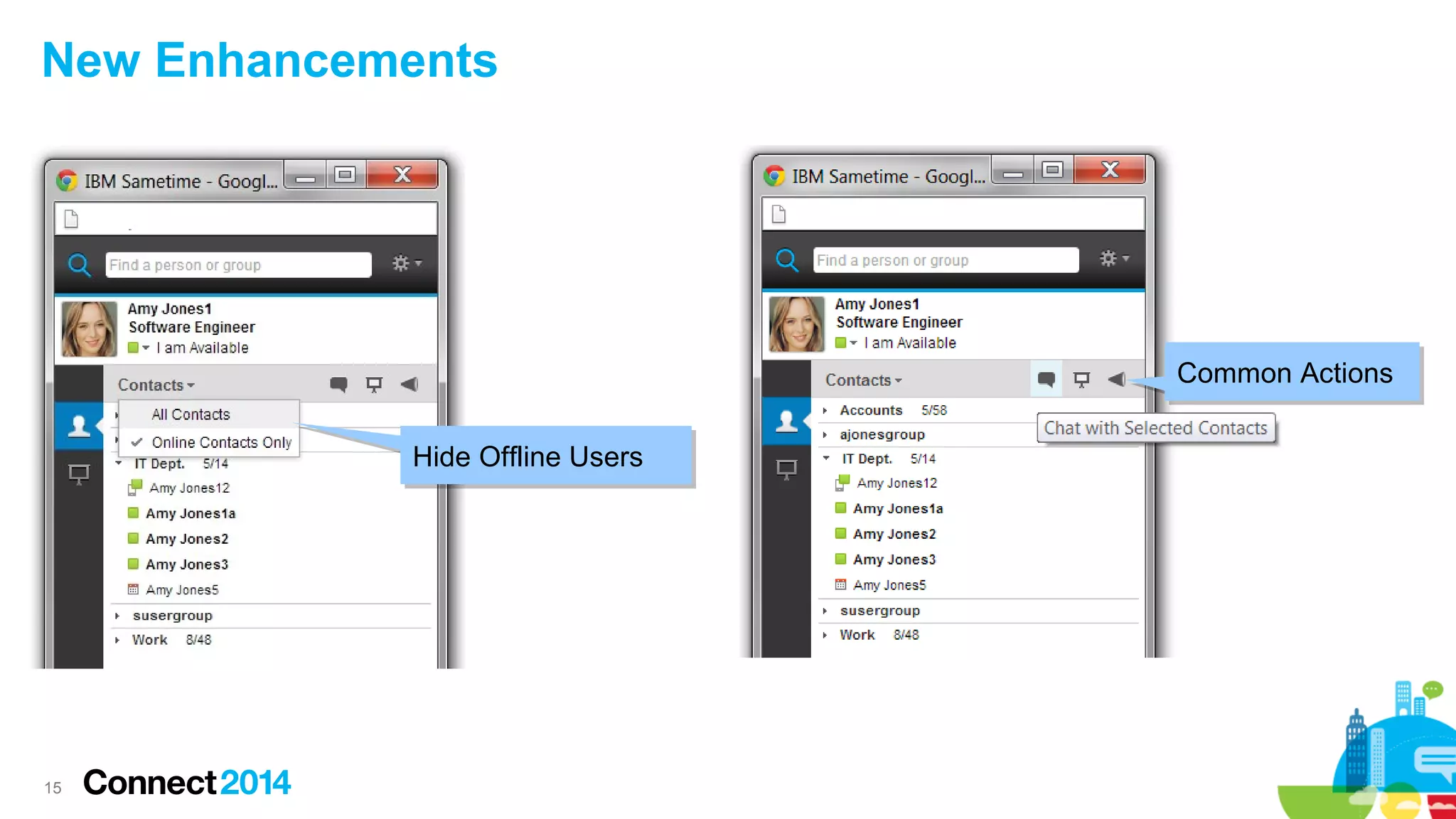 15
New Enhancements
Hide Offline UsersHide Offline Users
Common ActionsCommon Actions
 