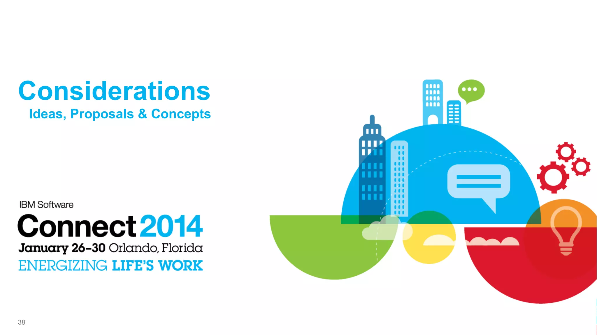 3838
Considerations
Ideas, Proposals & Concepts
 