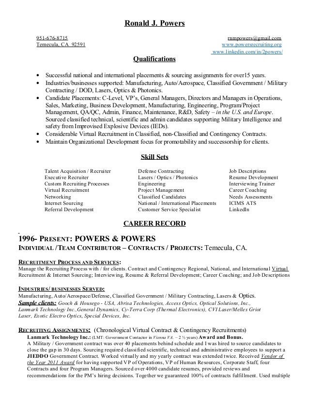 recruiter resumes