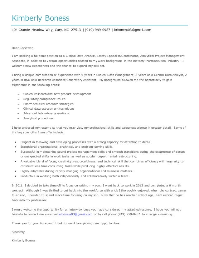 Boness, Kimberly - Cover Letter
