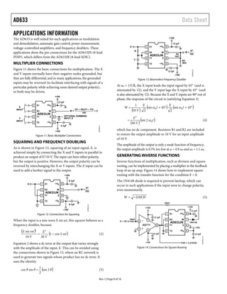 Datasheet Ad633 | PDF