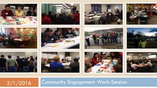 Community Engagement Work-Session2/1/2016
 