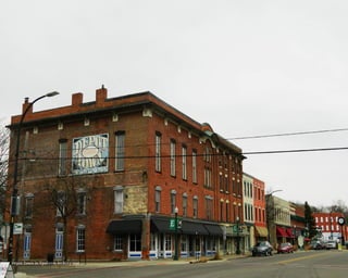 Depot Town in Ypsilanti, looking east.
 