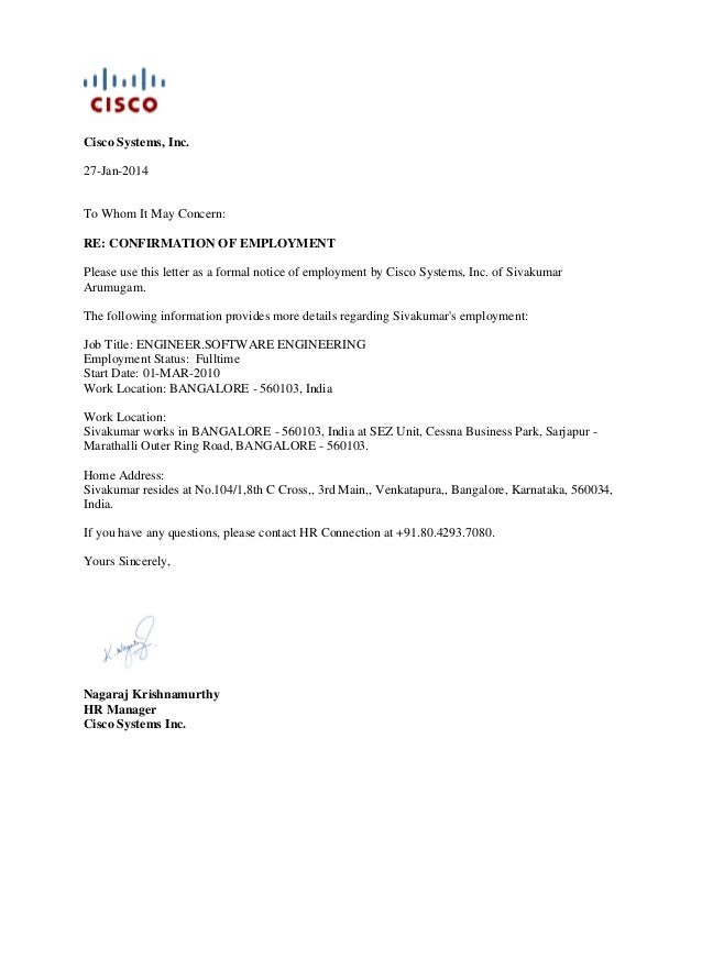 Company Confirmation Letter Format Company Confirmation Letter Format