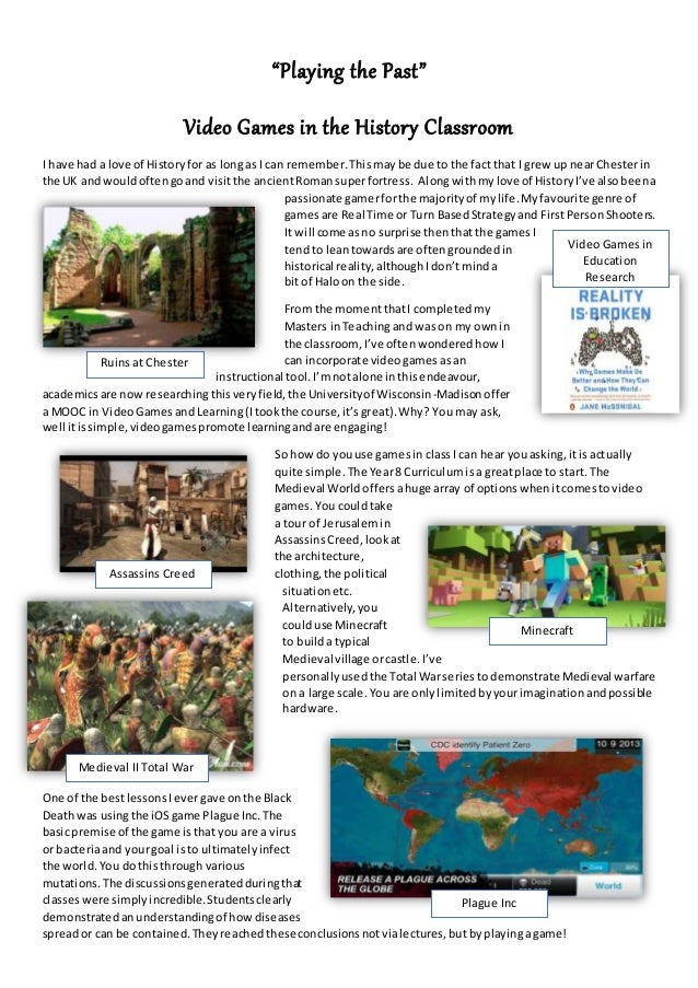 PlayingthePastVideoGamesintheHistoryClass