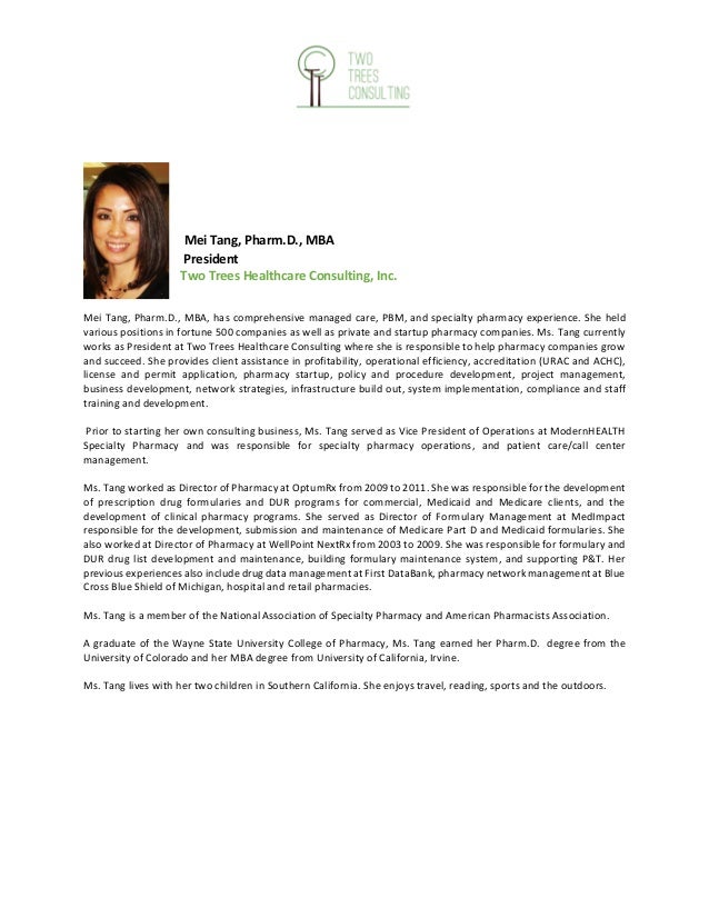 mei tang bio ttc pharm d degree
