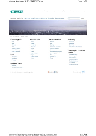 Buhler Products | PDF