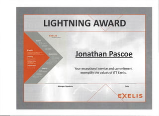 Exelis Lightning Award 