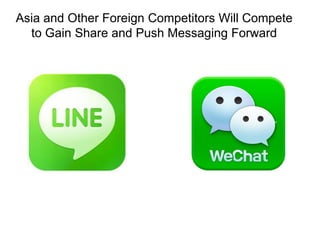 Asia and Other Foreign Competitors Will Compete
to Gain Share and Push Messaging Forward
 