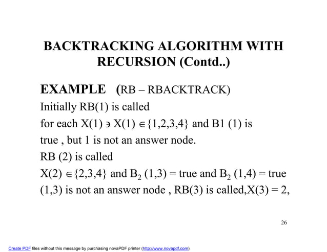 backtracking algorithms of ada | PDF