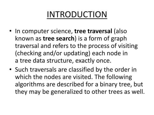 Tree traversal techniques | PPTX