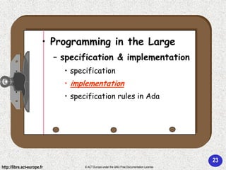 Ada 95 - Programming in the large