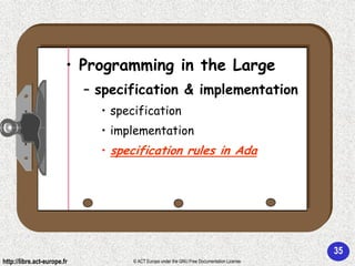 Ada 95 - Programming in the large