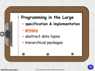 Ada 95 - Programming in the large
