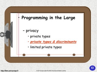 Ada 95 - Programming in the large