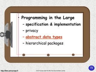 Ada 95 - Programming in the large