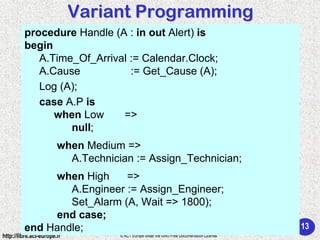 Ada 95 - Structured programming