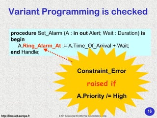 Ada 95 - Structured programming