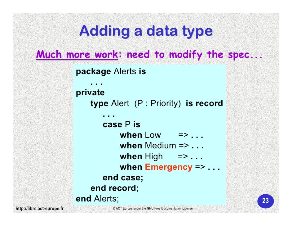 Ada 95 - Structured programming