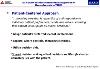 ADA EASD Position Statement Management of Hyperglycemia in T2 DM April ...
