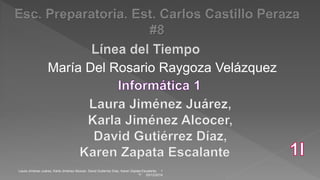 María Del Rosario Raygoza Velázquez 
Laura Jiménez Juárez, Karla Jiménez Alcocer, David Gutierrez Díaz, Karen Zapata Escalante. 1 
"I" 03/12/2014 
 