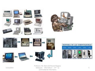 11/12/2015
Profesora: ISC. María del Rosario Raygoza
Velázquez. Informática I 1"E" La
continuidad de Informatica
5
 