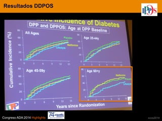 Congreso ADA 2014 Highlights xcos2014
IN CRE TINESResultados DDPOS
 