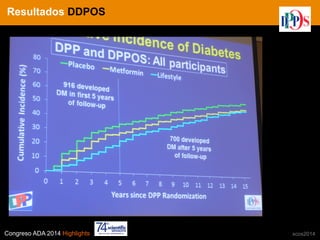 Congreso ADA 2014 Highlights xcos2014
IN CRE TINESResultados DDPOS
 