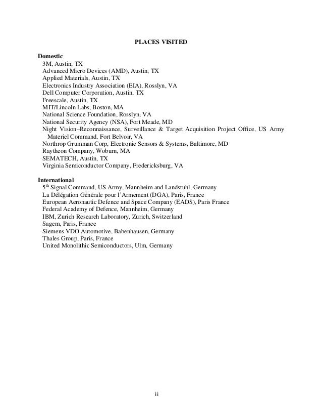 Electronics Industry Study Report
