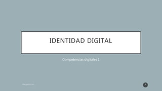 IDENTIDAD DIGITAL
Competencias digitales 1
1
 
