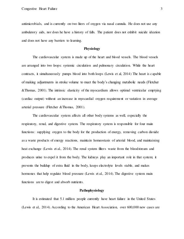 Nursing case study on congestive cardiac failure