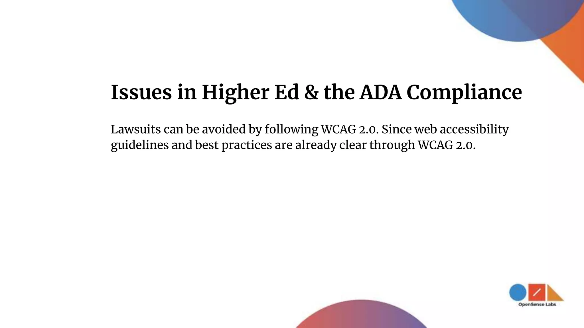 ADA Accessibility Checklist in Higher Education | PPTX