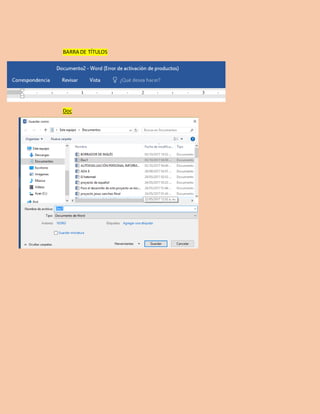 BARRA DE TÍTULOS
Doc
 