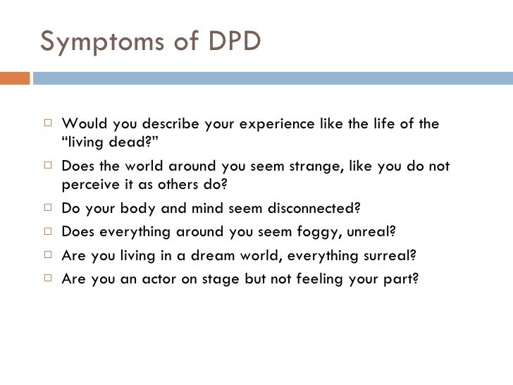 depersonalization treatment