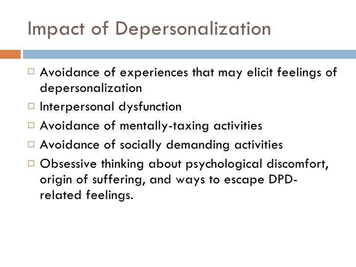 depersonalization treatments depersonalization treatments