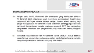 Centre for Academic Development and Leadership Excellence (CADe-Lead), UPM
44
 