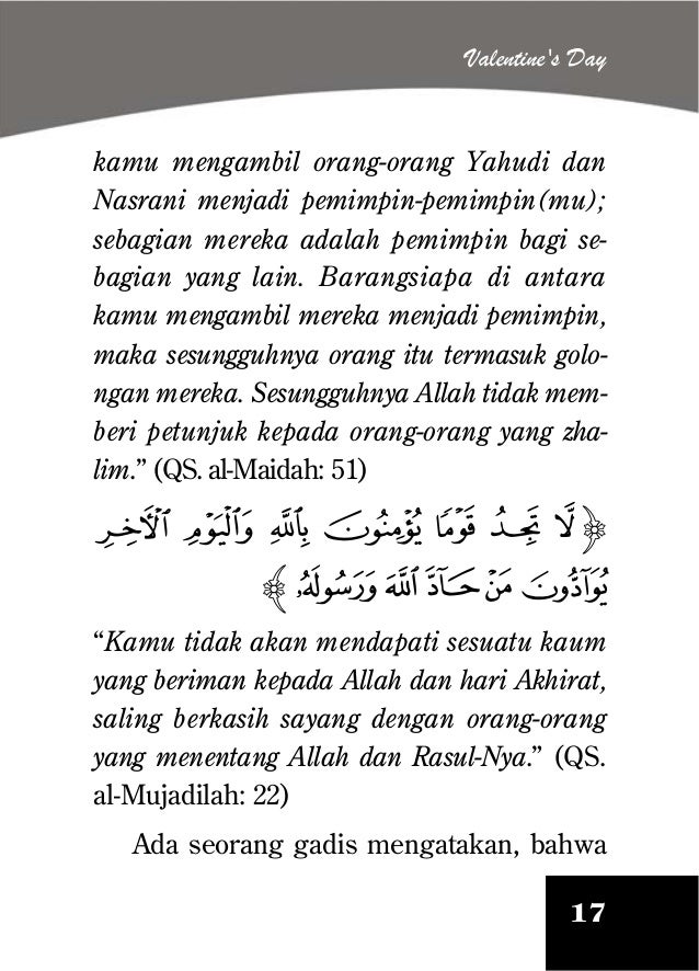 Ceramah tentang budaya valentine